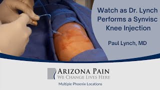 Watch as Dr Lynch Performs a Synvisc Knee Injection  Live [upl. by Lorak248]