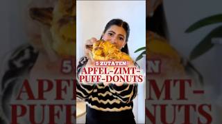 ApfelZimtPuffDonuts🍎✨ apfelringe blätterteigrezept snackidee foodtrend amba3 herbstrezept [upl. by Yahska431]