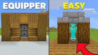 3 EASY Ways to make Auto Armor Equippers In Minecraft Bedrock quick Explained [upl. by Asiulana]