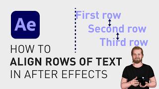 How to align rows of text in After Effects [upl. by Atsugua]