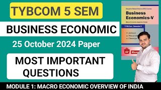 2024 Business Economic Important Question  TYBCOM 5 SEM  Economic Module 1  Jitesh Sir [upl. by Egreog908]