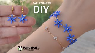 Mavi Yıldız boncuklu bileklik yapımı  Blue Star bracelet DIY How to make Beaded Bracelet [upl. by Yraunaj]