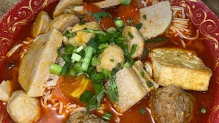 Fast amp Easy Bún Riêu Recipe Vietnamese Crab Noodle Soup No cubes of congealed pork blood added [upl. by Namreg556]