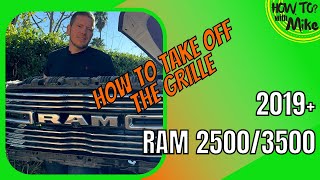 How To Take off the grille from RAM 2500  3500 2019 2020 2021 2022 2023 2024  MampR Automotive [upl. by Adnahcal]