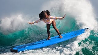 Surprising Tyanna with Surf Lessons [upl. by Kelbee]