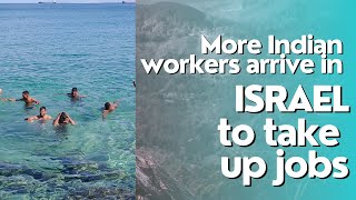 Hundreds of Indian workers arrived in Israel to take up jobs [upl. by Salomone]