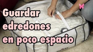 Como guardar edredones en bolsas de vacío  ahorra espacio en tu armario [upl. by Anilehcim158]