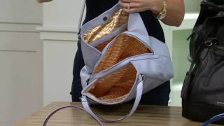 Tignanello Glove Leather Triple Compartment ALine Shopper on QVC [upl. by Atoked]