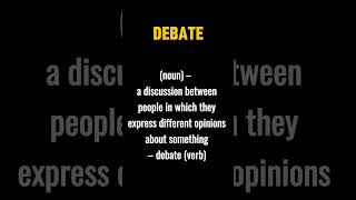 Meaning of DEBATE with examples [upl. by Aset]