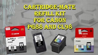 CANON PG88 AND CL98 USING REFILL KIT [upl. by Jodee]