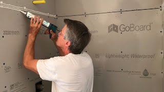 Install GoBoard Backer Board for Shower Tile Job DIY Boomers [upl. by Maje264]