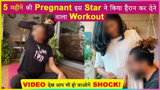 This 5 Months Pregnant Actress Does Workout With Her Husband [upl. by Corry]