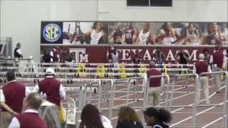 2014 Texas AampM High School Indoor Classic  Boys 60m Hurdles  812 sec [upl. by Netsrak]