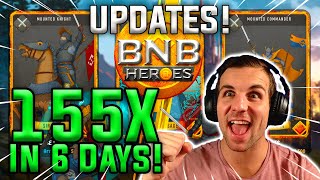 BNB HEROES UPDATES  BNBH 155X in 6 Days Hero Minting Rewards PvP  More [upl. by Caddric]