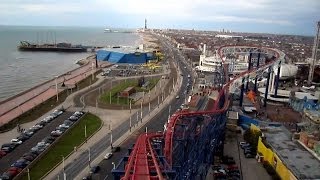 Big One front seat onride HD POV Blackpool Pleasure Beach [upl. by Atrim]