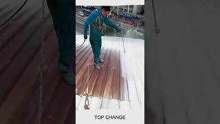 Color roof zinc spraying process Very Convenient and Practical [upl. by Ibocaj]