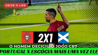 PORTUGAL X ESCÓCIACR7 VIRA NO FINALZINHO NO SUFOCO CONTRA ESCÓCIAASSISTA GAMEPLAY PES 2021 [upl. by Derward]