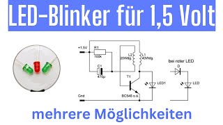 Einfacher 15VoltLEDBlinker mit nur einem Transistor [upl. by Ennylhsa689]