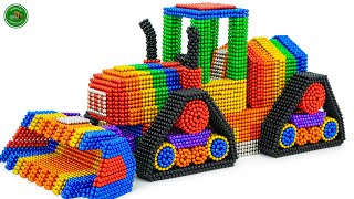 TOP 1 DIY  Make John Deere 9620RX Tractor with Crawler Tracks from magnetic balls [upl. by Loella]