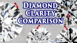 Diamond Clarity Comparison VS1 vs VS2 SI1 SI2 VVS1 VVS2 I1 IF I2 I3 FL Ring Chart Explained Scale SI [upl. by Hairam799]