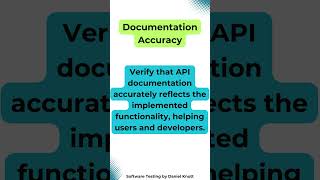 Documentation Accuracy softwaretesting apitesting [upl. by Obelia304]