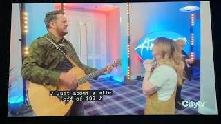 Luke Bryan sings with Aniston Pate amp GETS AN IV   American Idol 2024 Auditions Week 3 3324 [upl. by Ahsertal]