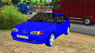 Driving Lada Vaz 2114 Samara  Bussid Car Mod  Bus Simulator Indonesia Gameplay [upl. by Halfdan]