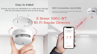 X Sense XS01WT Wi Fi Smoke Detector SETUP TESTING [upl. by Lotus]