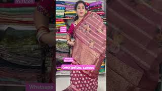 Georgettes sarees  ₹ 4295  9515222071  shorts fashion sarees youtube sreenavamediasarees [upl. by Gunar]