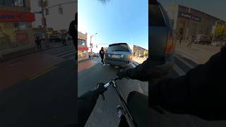 Worst timing ever jaywalking brakeless citycycling fixedgearbike [upl. by Motteo727]