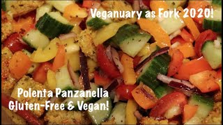 Polenta Panzanella Salad  GF amp Vegan Veganuary as Fork 2020 [upl. by Elaine]