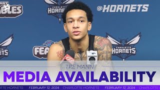 Hornets vs Pacers Tre Mann Postgame Media Availability  2122024 [upl. by Justine700]