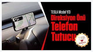 Direksiyon Önü Telefon Tutucu  Tesla Model Y3 [upl. by Nahtaneoj]