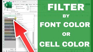 How to Filter Data by Font Color or Cell Color in Excel SIMPLE [upl. by Elacim]