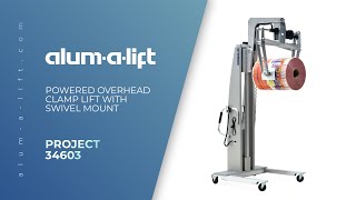 Powered Overhead Clamp Lift with Swivel Mount  AlumaLift 34603 [upl. by Liuqa]