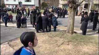 Motorcade Of Skulener Rebbe Levaya Arrives In Monsey [upl. by Nesaj]