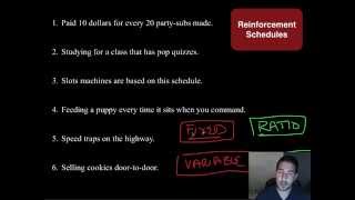 AP Psychology  Learning  Part 7  Reinforcement Schedule Practice [upl. by Laural223]