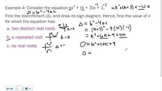 Solving quotkquot questions related to the discriminant of a quadratic [upl. by Marguerite]