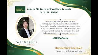 MFR State of Families Summit 2024 Presenter SpotlightWenting Sun MFRSoF2024 [upl. by Adnomal]