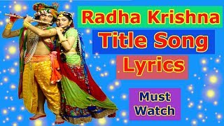 Radha Krishna Title Song Lyrics  Star Bharat [upl. by August]