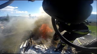 Incendio abitazione  Vigili del Fuoco Cles 22 [upl. by Ricker]