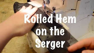 Sewing How To Rolled Hem on the Serger for Chiffon and Stretch Fabrics [upl. by Joannes]