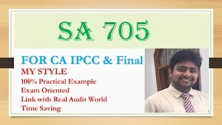 SA 705 Modification in Audit Opinion Standard on Auditing 705 Audit [upl. by Ayanet]