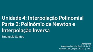 Interpolação Polinomial pela forma de Newton [upl. by Yrek]