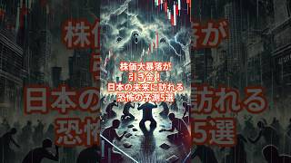 株価大暴落が引き金！日本の未来に訪れる恐怖の予測5選 投資 AI 株価 貯金 [upl. by Roberson]