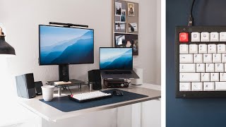 2024 Desk Setup Tour  my minimal work from home space [upl. by Osnofledi]