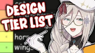 CHARACTER DESIGN TIER LIST 【NIJISANJI EN  Aia Amare 】 [upl. by Yup]