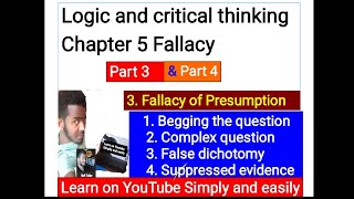 Logic and critical thinking Freshman common course Chapter 5 Fallacy part 3 and 4 by Afan Oromo [upl. by Shellans]