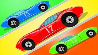 Sports Car  Car Race Game  Video for Children amp Babies  Cartoon Cars [upl. by Rheta]