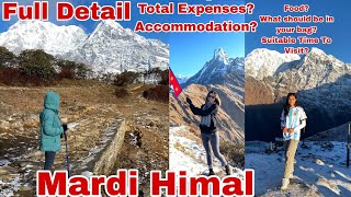 Details About Mardi Trek♥️Total Expenses Road FoodAccommodation Medicine [upl. by Liatrice]